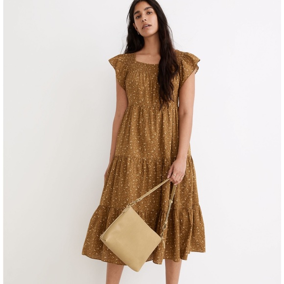 Madewell Flutter Sleeved Midi Dress NWOT - Picture 1 of 5
